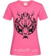 Женская футболка Черный волк Ярко-розовый фото