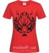 Женская футболка Черный волк Красный фото