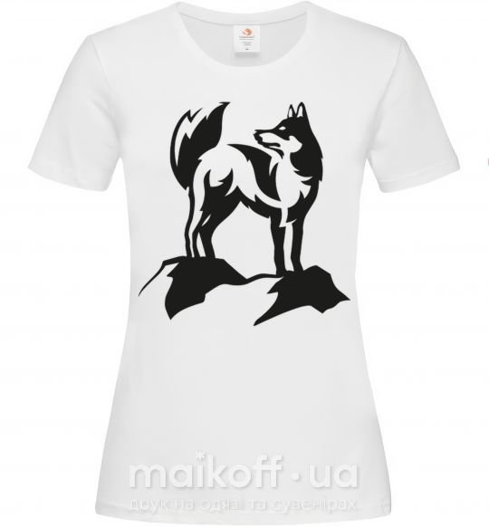 Женская футболка Mountain wolf Белый фото
