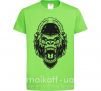 Детская футболка Злая горилла Лаймовый фото