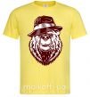 Мужская футболка Bear with a cigar Лимонный фото