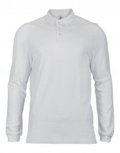 Мужская футболка поло с длинным рукавом Sols WINTER II Белый