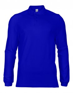 Чоловіча футболка поло з довгим рукавом Sols WINTER II Яскраво-синій