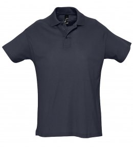 Мужская футболка поло Sols SUMMER II Глубокий темно-синий