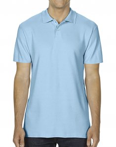 Мужская футболка поло Gildan SoftStyle 177 Голубой