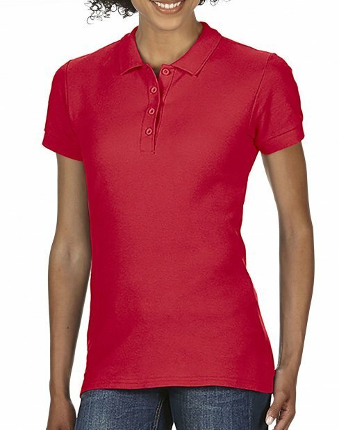 Жіноча футболка поло Gildan SoftStyle to_64800L/199C фото