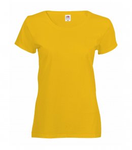 Женская футболка Fruit of the Loom VALUEWEIGHT T LADY-FIT Солнечно желтый