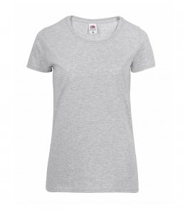 Жіноча футболка Fruit of the Loom VALUEWEIGHT T LADY-FIT Сірий меланж