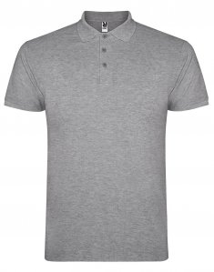 Мужская футболка поло Roly Star 200 Серый меланж