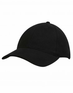 Кепка 6-ти панельная Headwear Brushed Cotton Cap Черный