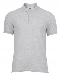 Мужская футболка поло Fruit of the Loom 65/35 POLO Серый меланж 63-402-0/94 фото