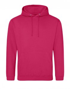 Мужская толстовка JustHoods COLLEGE HOODIE Ярко-розовый
