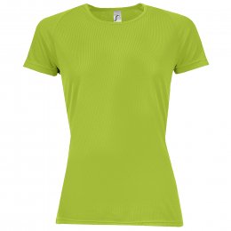 Женская футболка спортивная Sols SPORTY WOMEN Лаймовый be_01159/280 фото