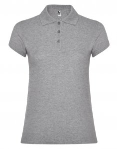 Женская футболка поло Roly Star woman 200 Серый меланж