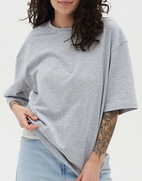 Мужская футболка RM Oversize U0104/GreyHeather фото