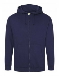 Мужская толстовка на замке Just Hoods ZOODIE Темно-синий