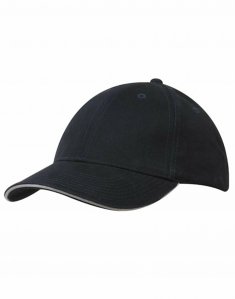 Кепка BRUSHED COTTON CAP WITH TRIM Темно-синий