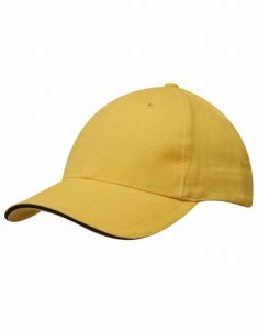 Кепка BRUSHED COTTON CAP WITH TRIM Сонячно жовтий