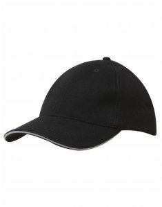 Кепка BRUSHED COTTON CAP WITH TRIM Черный