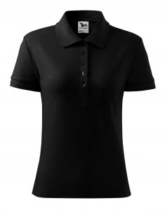 Женская футболка-поло Malfini Cotton Heavy 220 Черный to_216/01 фото
