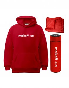 Новогодний подарочный бокс с собственным принтом «Зимнее вдохновение» Красный box-nr-002/red фото