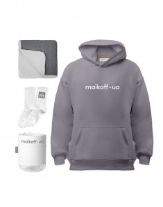 Новогодний подарочный бокс с собственным принтом «Зимний комфорт» Серый box-nr-004/grey фото