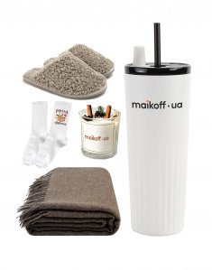 Новогодний подарочный бокс с собственным принтом «Теплых эмоций» Коричневый box-nr-008/brown фото