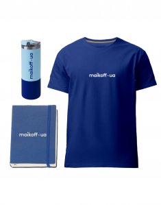 Подарочный Welcome-бокс с собственным принтом «Теплый прием» Ярко-синий Welcome-004/blue фото