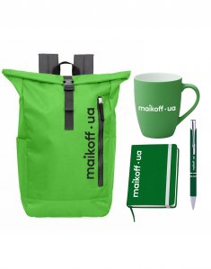 Подарочный Welcome-бокс с собственным принтом «Стартовый набор успеха» Зеленый Welcome-006/green фото