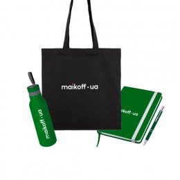 Подарочный бокс с собственным принтом «Забота в ответ» Зеленый Present-001/green фото