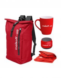 Подарочный Birthday-бокс с собственным принтом «Подарок с теплом и заботой» Красный Birthday-003/red фото