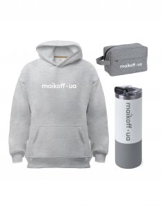 Подарочный Birthday-бокс с собственным принтом «Уютный День рождения» Серый Birthday-005/grey фото