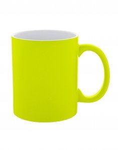 Чашка для сублимации цветная неоновая Неоновый желтый