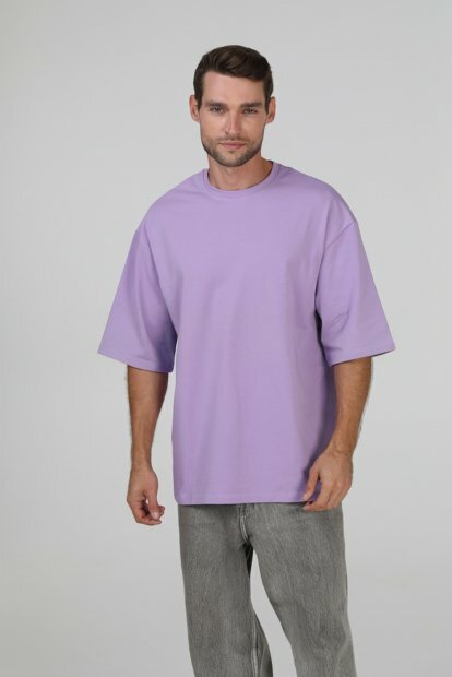 Мужская футболка RM Oversize U0104/Lilac фото