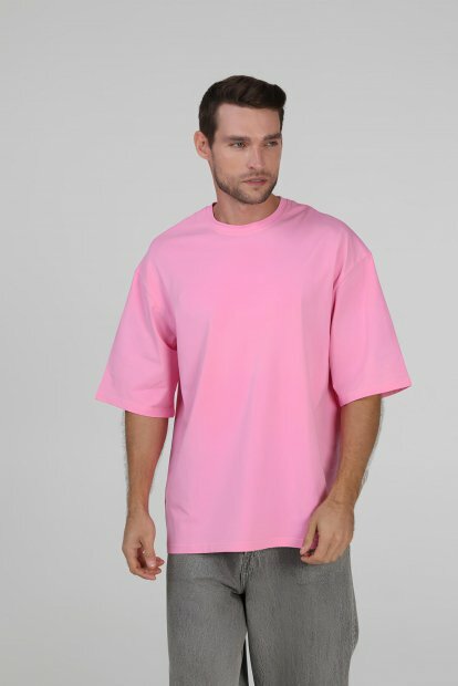Чоловіча футболка Ray Market Oversize U0104/Pink фото