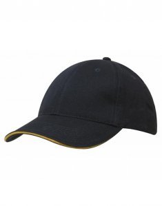Кепка BRUSHED COTTON CAP WITH TRIM Темно-синий золото
