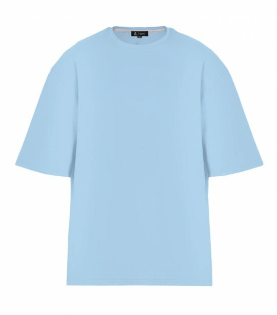 Мужская футболка RM Oversize U0104/SkyBlue фото