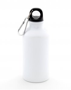 Бутылка для воды для сублимации с карабином 750 мл Белый mp_1051/3 фото