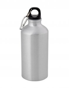 Бутылка для воды для сублимации с карабином 500 мл Серебро