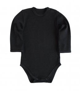Дитячий боді з довгими рукавами Чорний