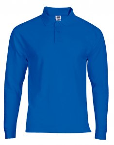 Чоловіча футболка поло з довгим рукавом JHK PORA 210 LS Яскраво-синій PORA 210 LS/RB фото