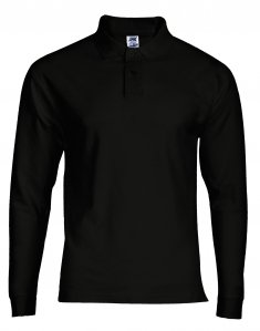 Мужская футболка поло с длинным рукавом JHK PORA 210 LS Черный PORA210LS/BK фото