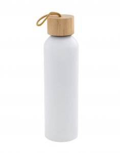 Бутылка для воды с бамбуковой крышкой 600 мл Белый mp_1052/0 фото