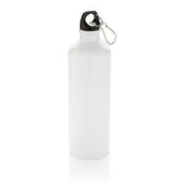 Бутылка для воды XL с карабином 750 мл Белый bk_P436.24/3 фото