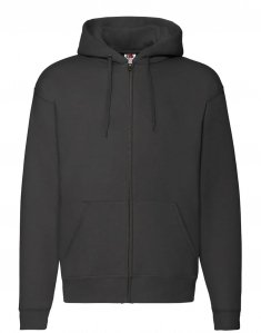 Мужская толстовка на замке Fruit of the Loom Premium Hooded Sweat Zip Черный