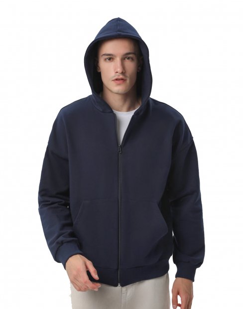 Мужская, женская толстовка на замке RM U0409/NavyBlue фото