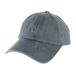 Кепка шестиклинка хлопковая потертая Vintage Светло-серый