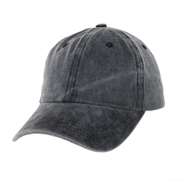 Кепка шестиклинка хлопковая потертая Vintage Темно-серый