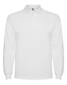 Чоловіча футболка поло з довгим рукавом Estrella L/S 220 Білий
