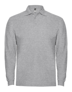 Чоловіча футболка поло з довгим рукавом Estrella L/S 220 Сірий меланж